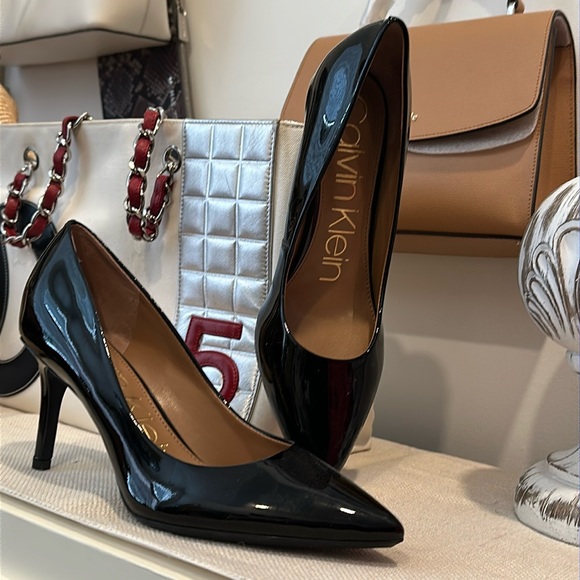 Calvin Klein women's Gayle heels, in classic black patent leather